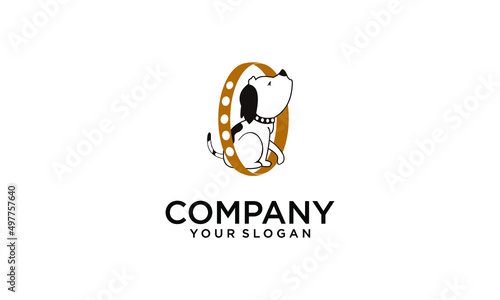 dog collar logo vector icon illustration