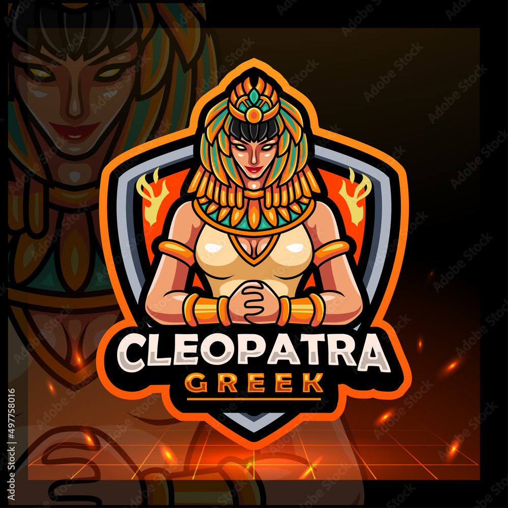 Cleopatra mascot. esport logo design