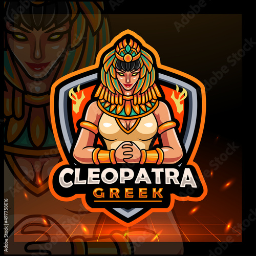 Cleopatra mascot. esport logo design