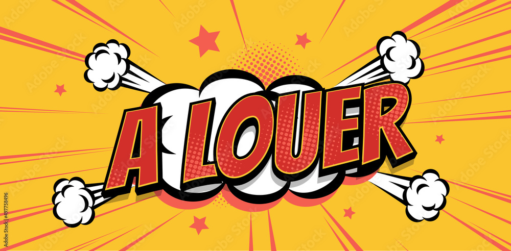 Fototapeta premium bannière bd à louer