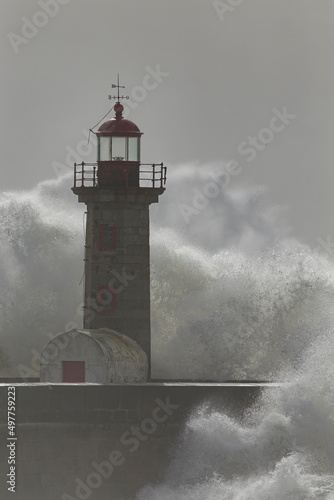 Stormy sea coast