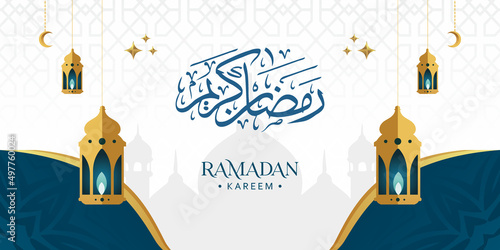 Ramadan Kareem Background Design. Vector illustration for greeting cards, posters and banners.