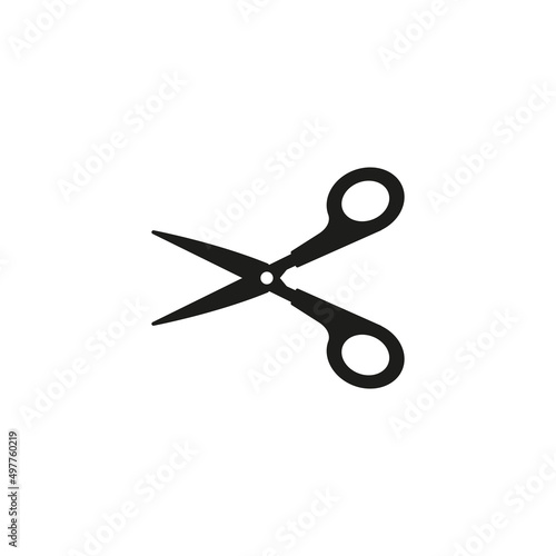 Scissors icon. Simple flat vector illustration on a white background