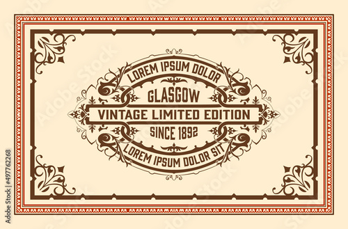Western card with vintage style