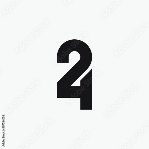 Number 24 monogram design.
