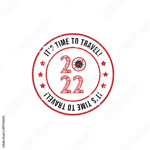 It's time to traveling grunge stamp 2022