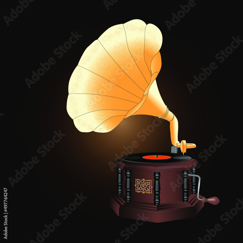 gramophone vector