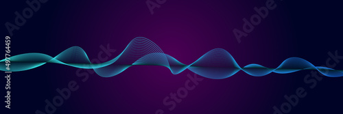Abstract digital wave of particles. Futuristic point wave. Technology background vector. Vector illustration