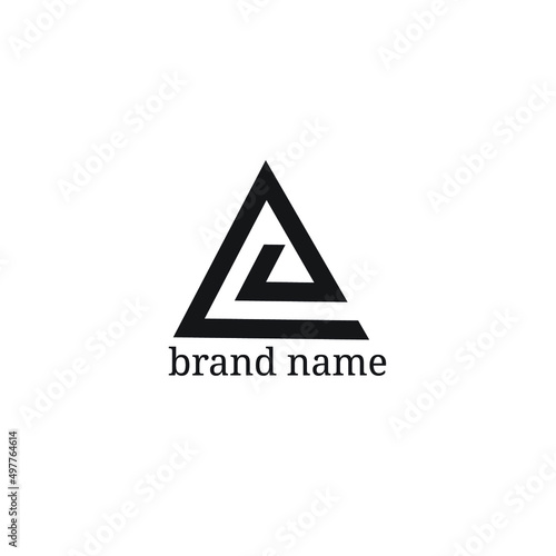 unique logo design initials A. logo template for adventure company