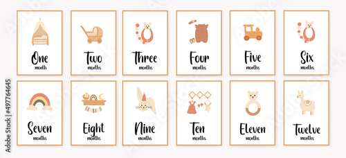 Children's cards for the first 12 months of a child is life. Gifts for a boy or a girl for the first year of a child is life. Capture all the special moments of the baby s first year of life