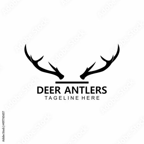 black deer antler logo vector