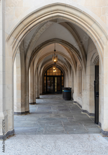 Beautiful architecture displayed by an external corridor © James