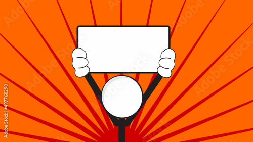 activism protest pictogram cartoon background in vector format