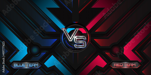 Versus battle fighting realistic 3d banner with modern logo