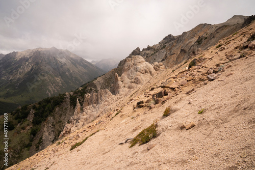 The rocky mountaintop of Bella vista hill in Bariloche, Patagonia Argentina.