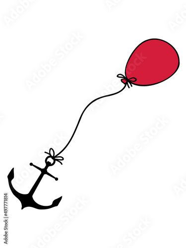 Luftballon fliegen Anker 