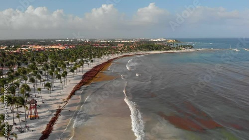 Mexico beach in Playa del Carmen in between of Tulum and Cancun. 