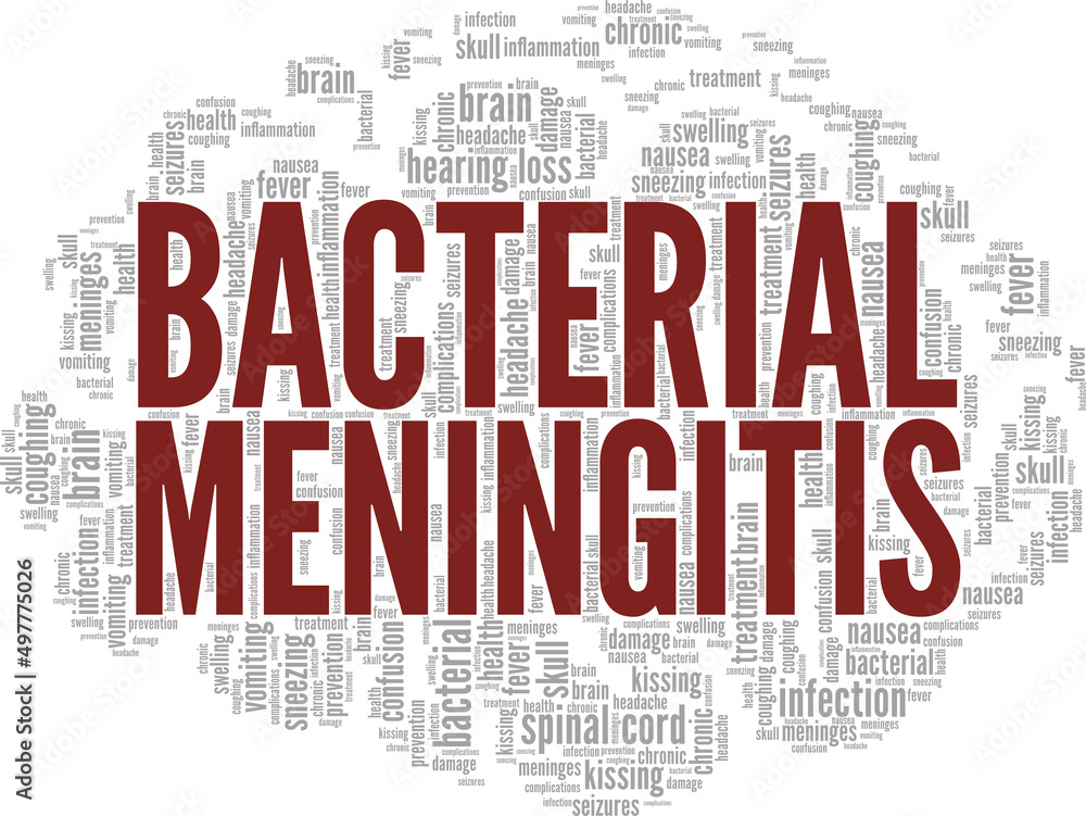 Bacterial Meningitis conceptual vector illustration word cloud isolated on white background. Bacterial Meningitis conceptual vector illustration word cloud isolated on white background.