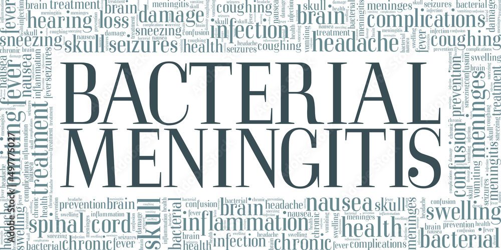 Bacterial Meningitis conceptual vector illustration word cloud isolated on white background.