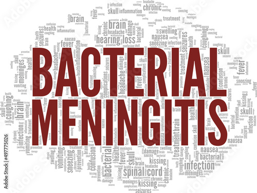Bacterial Meningitis conceptual vector illustration word cloud isolated on white background.