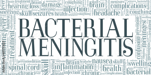 Bacterial Meningitis conceptual vector illustration word cloud isolated on white background.