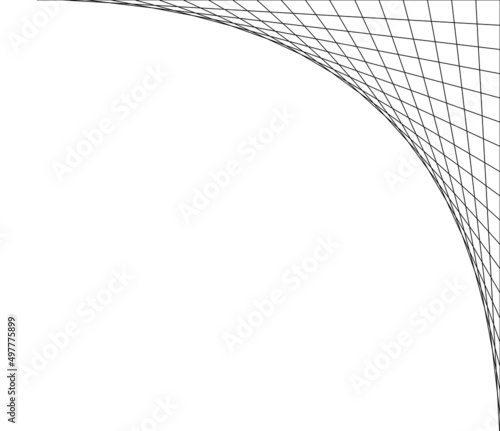Netting, intersecting lines grid, mesh corners vector pattern, texture and background