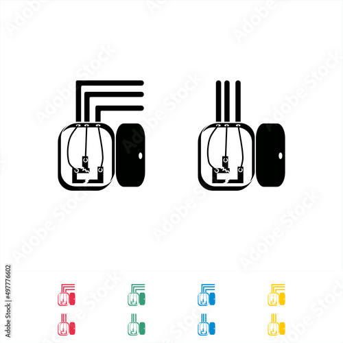 set of network disconnected icon or logo