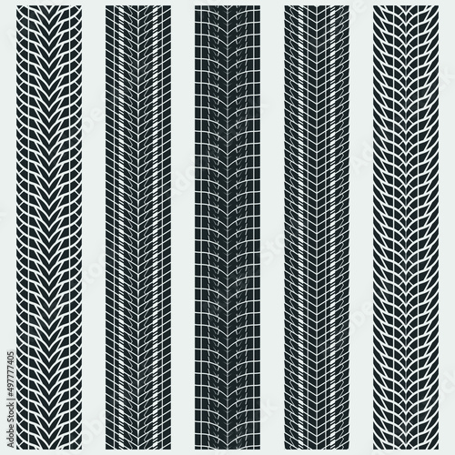 tire tracks seamless pattern