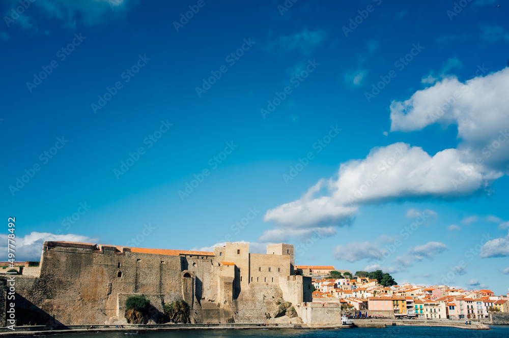 Royal castle and picturesque houses of Collioure, France