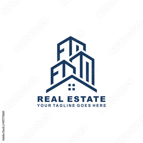 Real estate logo design vector illustration