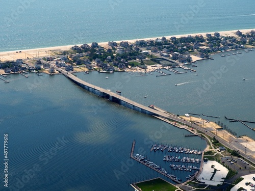 Aerial view of bridge