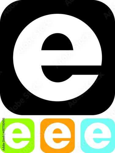 Ebusiness internet e-commerce logo. Vector letter E