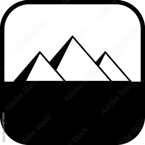 Egyptian pyramids illustration. Egypt vector icon