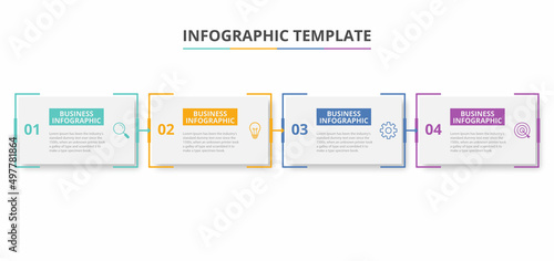 Presentation business infographic template with 4 options. Vector illustration.