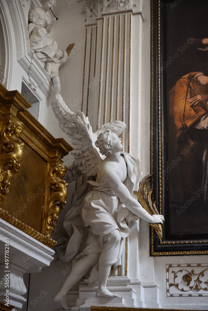 Ange baroque à San Lorenzo à Palerme. Sicile