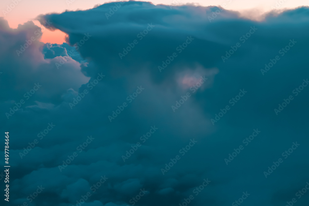 A view of the clouds from an airplane