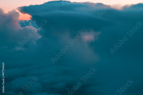 A view of the clouds from an airplane