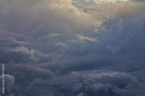 A view of the clouds from an airplane