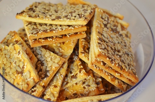 Homemade cookies seeds and sesame