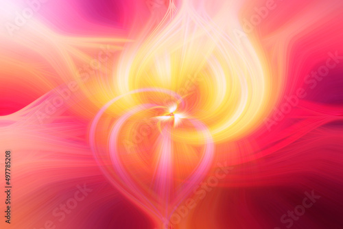 Abstract wallpaper design with colourful blur effect. The digital futuristic flower. 