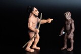 caveman with monkey miniature figurines