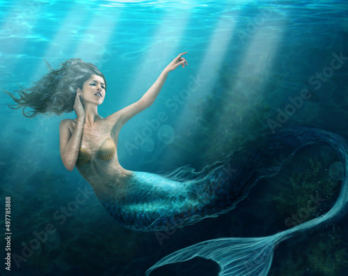 Siren of the sea Fototapet