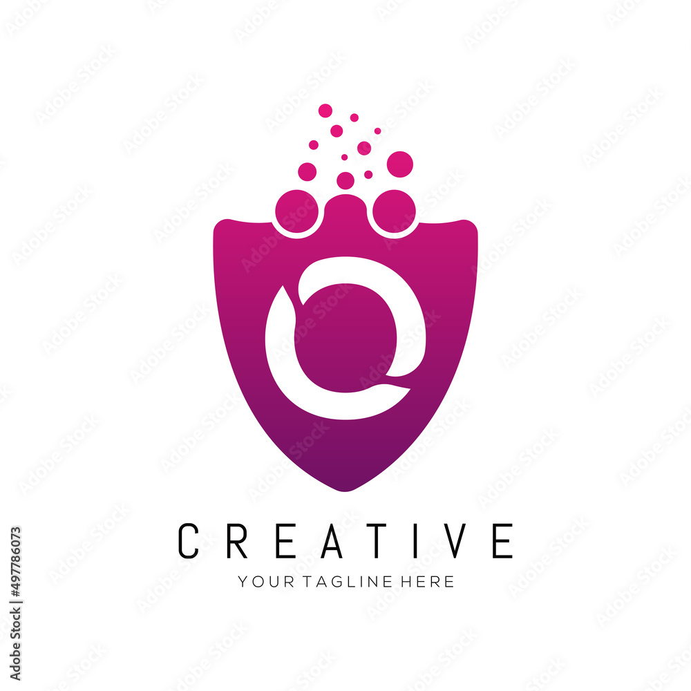Dots Letter O Logo. O Letter logo Design Vector with Dots. Stock Vector ...