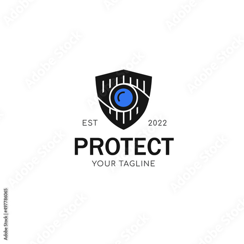 Security Eye Logo Template - shield illustration.