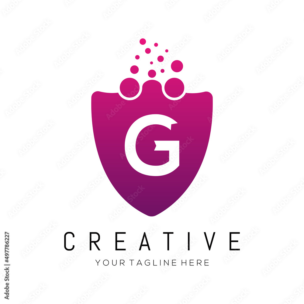 Dots Letter G Logo. G Letter logo Design Vector with Dots. Stock Vector ...