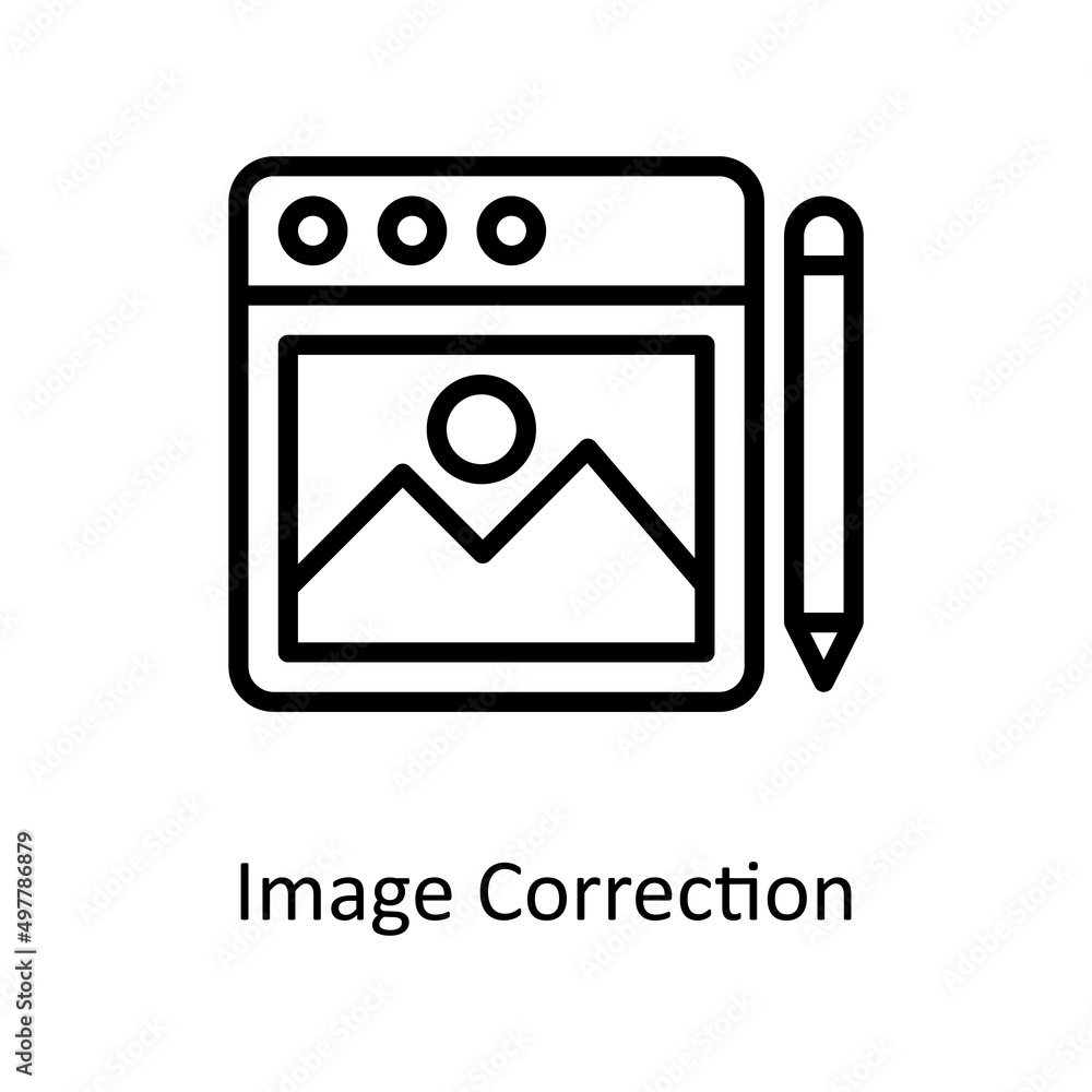 image Correction vector outline icon for web isolated on white background EPS 10 file image Correction vector outline icon for web isolated on white background EPS 10 file