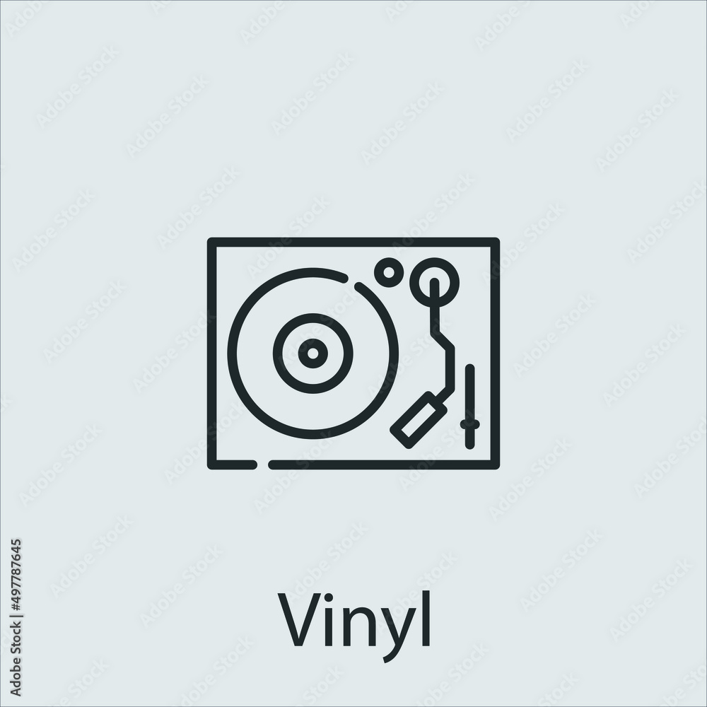 vinyl icon vector icon.Editable stroke.linear style sign for use web design and mobile apps,logo.Symbol illustration.Pixel vector graphics - Vector vinyl icon vector icon.Editable stroke.linear style sign for use web design and mobile apps,logo.Symbol illustration.Pixel vector graphics - Vector