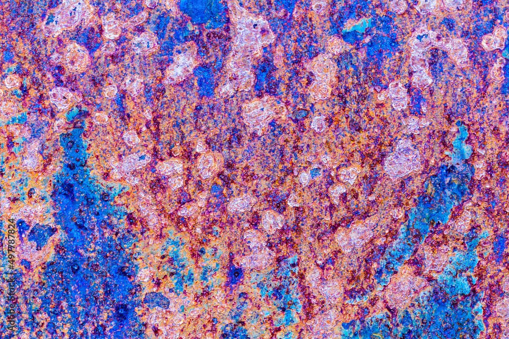 blue texture. Rusty metal texture, Abstract colorful image blue texture. Rusty metal texture, Abstract colorful image