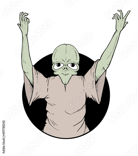 Alien religion illustraiton