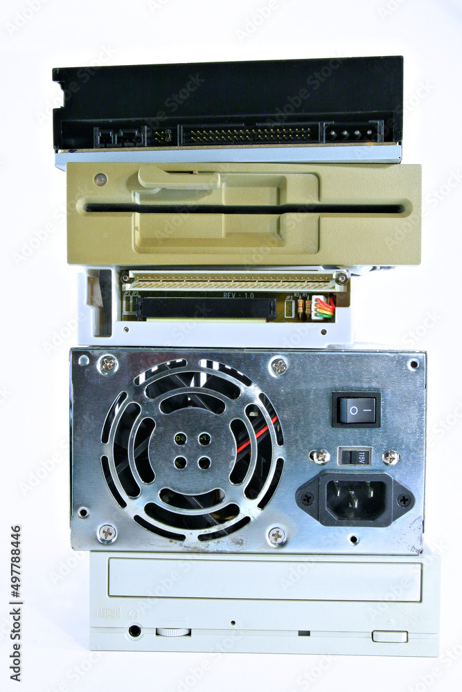 Obraz premium vintage computer parts